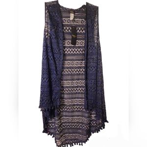 Lace crochet vest